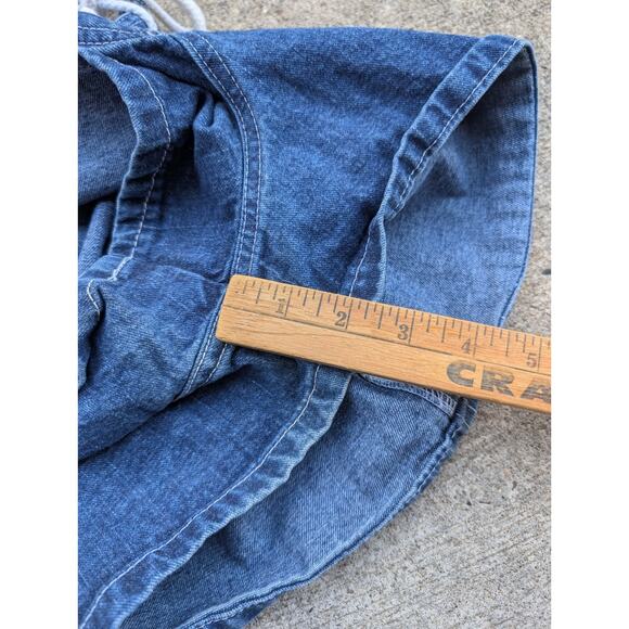 Breaker Jeans Surf Wear Denim Lace-up Cotton Short Shorts Size 11/12 29x2.5 - Picture 7 of 7